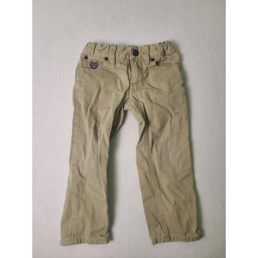 Chaps Khaki Pants Toddler 2T Tan Cotton Twill Straight Leg Chinos